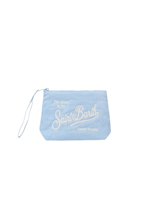 Pochette Aline Soft Line in lino Azzurro Mc2 Saint Barth | ALI005100552L